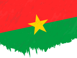 Grunge-Stil Flagge von Burkina faso. png