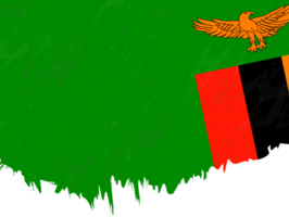 estilo grunge bandera de Zambia. png
