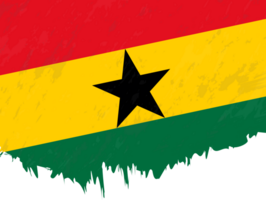 Grunge-Stil Flagge von Ghana. png