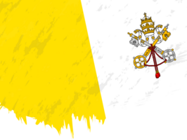 Grunge-style flag of Vatican City. png