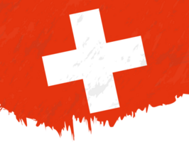 Grunge-style flag of Switzerland. png