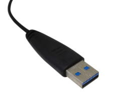 USB cable on transparent background png