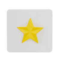 3D Star Isolated on transparent background. png