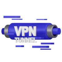 vpn seguro conexión túnel 3d icono png