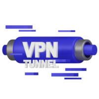 vpn beveiligen verbinding tunnel 3d icoon png