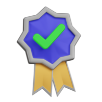 certificação do qualidade garantia 3d ícone png