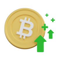 Kryptowährung Arbitrage Gelegenheit mit Bitcoin 3d Symbol png