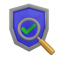 Quality Assurance Magnified 3D Icon png