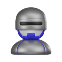 Artificial Intelligence Service Bot 3D Icon png