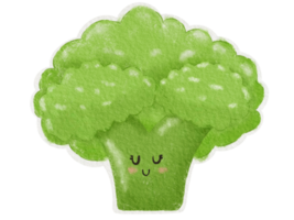 Cute cartoon broccoli png