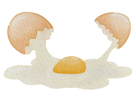 quebrado ovo desenho animado, café da manhã caseiro, ovo cozinhando conceito png