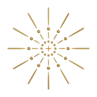 dorado fuegos artificiales Chispa - chispear 3d icono png