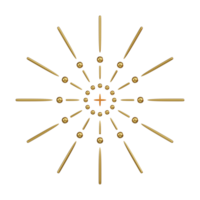 dourado fogos de artifício faísca 3d ícone png