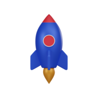 Minimal rocket launch icon for website and app. 3d render isolated illustration. png