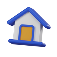 Minimal home symbol Icon. Real estate, mortgage, loan concept in cartoon style. 3d render isolated . png