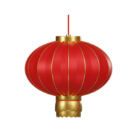 tradicional rojo linterna 3d icono png