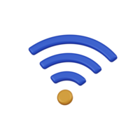 mínimo Wi-fi ícone para local na rede Internet e aplicativo. 3d render isolado ilustração. png