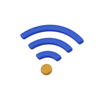 Minimal wifi icon for website and app. 3d render isolated illustration. png