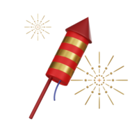 Chinese Festive Firecracker 3D Icon png