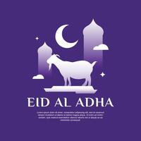 Happy Eid al adha mubarak banner illustration background vector