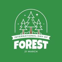 International Day Of Forest Illustration with groovy style vector