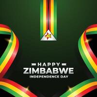 Zimbabue independencia día diseño ilustración colección vector