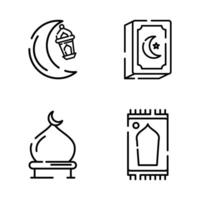 Ramadán icono línea vector diseño