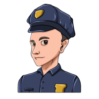 policier souriant clipart png