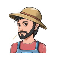 barbudo agricultor clipart png