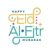 Eid Al Fitr Mubarak Vector Design