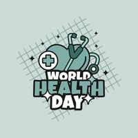 World Health Day Retro Style Vector Design