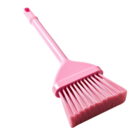 AI generated Pink plastic floor brush isolated on transparent background png