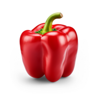 AI generated Red capsicum isolated on transparent background png