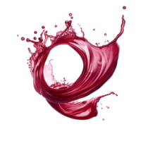 AI generated Red wine splash isolated on transparent background png