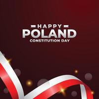 Polonia constitución día diseño ilustración colección vector