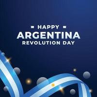 argentina revolución día diseño ilustración colección vector