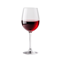 ai généré une verre de rouge du vin isolé sur transparent Contexte png