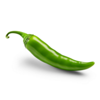 AI generated Green chili isolated on transparent background png