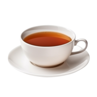 ai generado un taza de té aislado en transparente antecedentes png