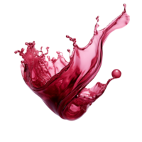 AI generated Red wine splash isolated on transparent background png
