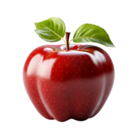 ai genererad röd äpple isolerat på transparent bakgrund png