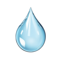 AI generated Water drop isolated on transparent background png