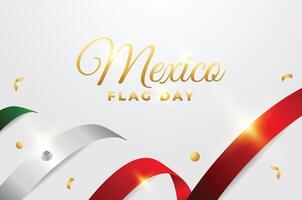 Flag day Mexico design illustration collection vector