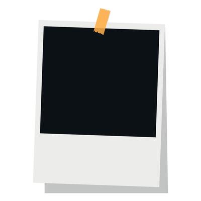 blank photo frame isolated. vector illustration