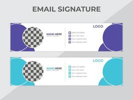 Corporate Email Signature Design Template vector