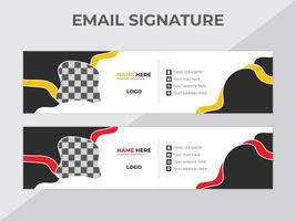 Corporate Email Signature Design Template vector