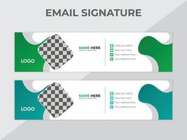 Corporate Email Signature Design Template vector