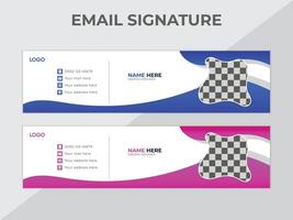 Corporate Email Signature Design Template vector