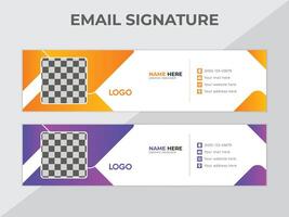 Corporate Email Signature Design Template vector