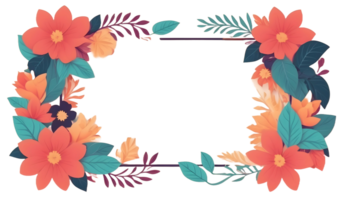 ai generado floral marco ilustración gratis png
